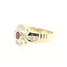 ANILLO EN ORO CON CIRCONITAS Y RUBIES