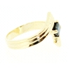 ANILLO EN ORO DE 14KT CON ZAFIRO