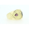 ANILLO EN ORO CON ZAFIRO Y RUBIES