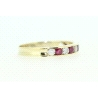 ANILLO EN ORO CON CIRCONITAS Y RUBIES