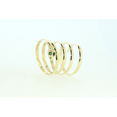 ANILLO SERPIENTE EN ORO CON ESMERALDAS