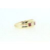 ANILLO EN ORO CON RUBIES Y CIRCONITAS