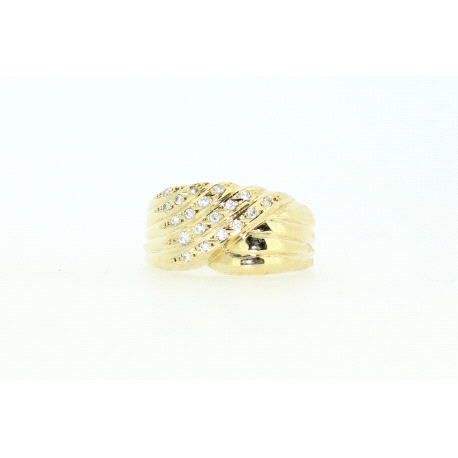 ANILLO EN ORO DE 18KT CON CIRCONITAS