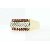 ANILLO EN DOS OROS CON RUBIES