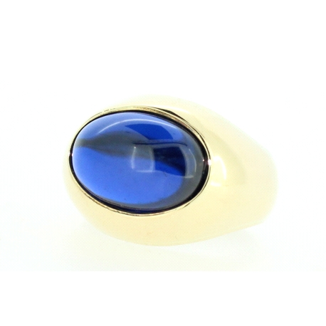 ANILLO EN ORO CON ZAFIRO