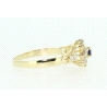 ANILLO EN ORO CON CIRCONITAS Y ZAFIRO