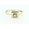ANILLO EN ORO CON TOPACIO AZUL