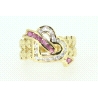 ANILLO EN ORO CON CIRCONITAS Y RUBIES