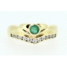 ANILLO EN ORO CON CIRCONITAS Y ESMERALDA