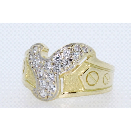 ANILLO EN ORO 18 KT CON CIRCONITAS