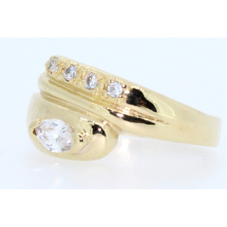 ANILLO EN ORO DE 18 KT CON CIRCONITAS