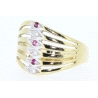 ANILLO EN ORO CON CIRCONITAS Y RUBIES