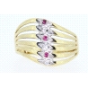 ANILLO EN ORO CON CIRCONITAS Y RUBIES