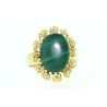 ANILLO EN ORO CON AMAZONITA VERDE