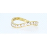 ANILLO CURVO EN ORO DE 18KT Y CIRCONITAS