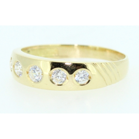 ANILLO ORO DE 18KT CON CIRCONITAS