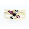 ANILLO EN ORO CON RUBIES Y ZAFIROS