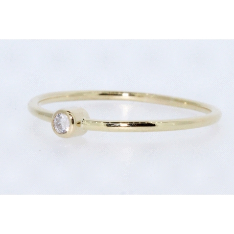 ANILLO EN ORO CON BRILLANTE DE 0,03CT.