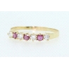 ANILLO EN ORO CON CIRCONITAS Y RUBIES