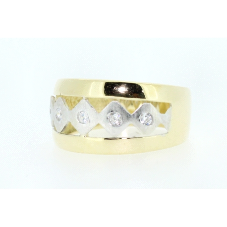 ANILLO EN ORO DE 18KT CON CIRCONITAS