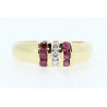 ANILLO EN ORO CON BRILLANTES Y RUBIES