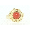 ANILLO EN ORO DE 18KT CON CORAL DE 6,5MM