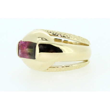 ANILLO EN ORO CON TURMALINA DE 0,45CT