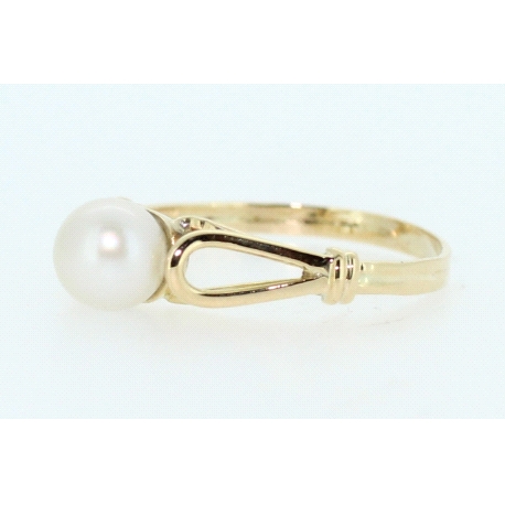 ANILLO EN ORO CON PERLA MAJORICA