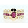 ANILLO EN ORO CON RUBIES Y CIRCONITAS