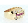 ANILLO EN ORO CON RUBIES Y CIRCONITAS