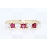 ANILLO EN ORO CON CIRCONITAS Y RUBIES