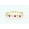 ANILLO EN ORO CON CIRCONITAS Y RUBIES