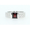 ANILLO CON 0,25CT EN DIAMANTES Y GRANATE