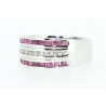 ANILLO CON 0,20CT EN BRILLANTES Y RUBIES