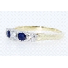 ANILLO CON 0,4CT EN BRILLANTES Y ZAFIROS