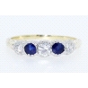 ANILLO CON 0,4CT EN BRILLANTES Y ZAFIROS