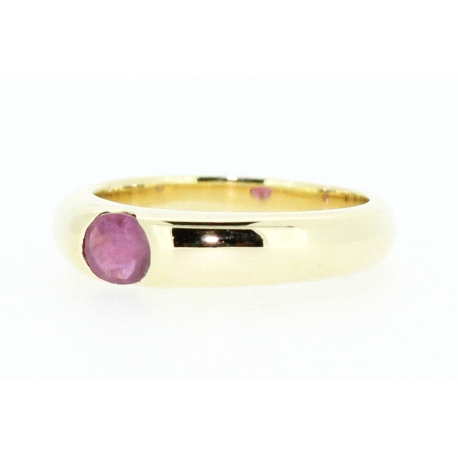 ANILLO EN ORO CON RUBI DE 0,30CT.