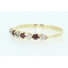 ANILLO EN ORO CON RUBIES Y CIRCONITAS