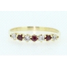 ANILLO EN ORO CON RUBIES Y CIRCONITAS