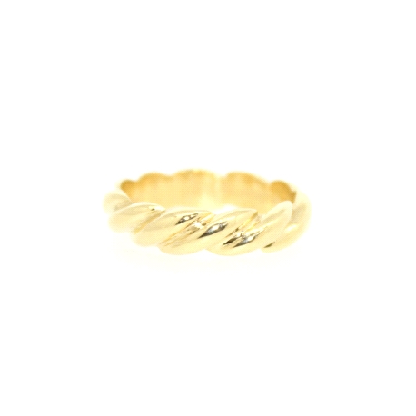 ANILLO TRENZADO EN ORO DE 18 KT