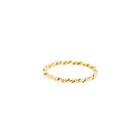 ANILLO TRENZADO EN ORO DE 18 KT