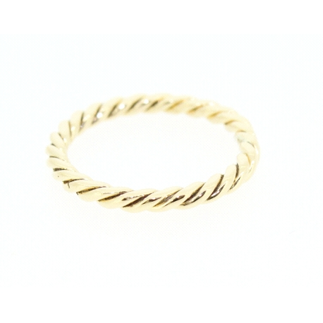 ANILLO TRENZADO EN ORO DE 18KT