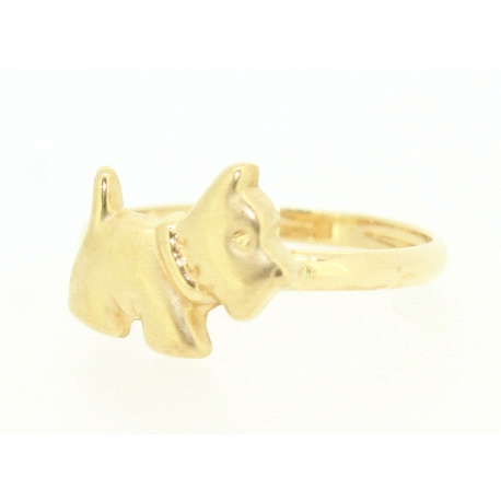 ANILLO EN ORO CON PERRITO