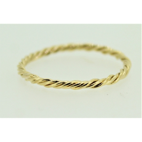 ANILLO TRENZA EN ORO DE 18KT