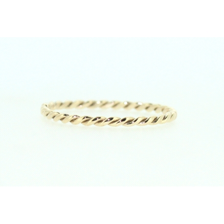 ANILLO TRENZA EN ORO DE 18KT