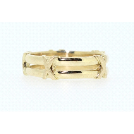 ANILLO EN ORO DE 18KT  CON MOTIVO DE X