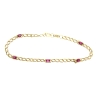 PULSERA BILBAO EN ORO CON ZAFIRO ROSA