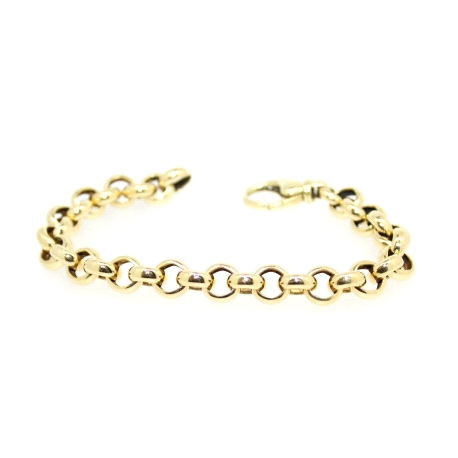 PULSERA ESLABON REDONDO EN ORO DE 18 KT