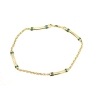 PULSERA DE DISEÑO EN ORO 18K CON LACADOS VERDES Y CIERRE MOSQUETON