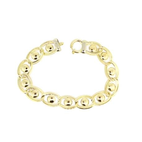 PULSERA DE DISEÑO EN ORO 18K CON CIERRE REASA